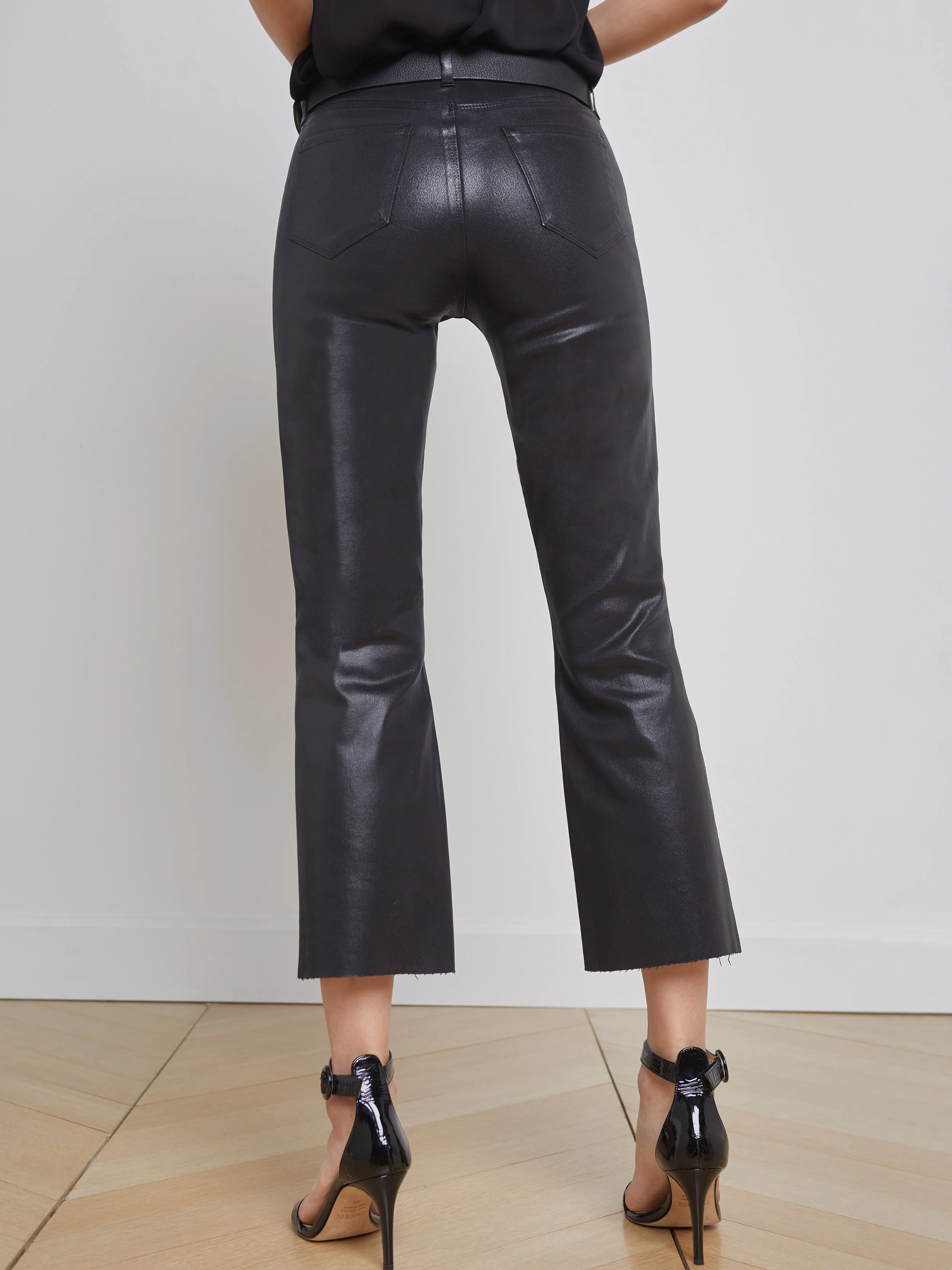 Kendra Coated Cropped Flare Jean - Image 4